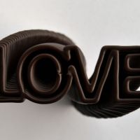 3D Chocolate Print - Spiralling Love, Top View