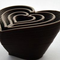 3D Chocolate Print - Heart in Heart, Side