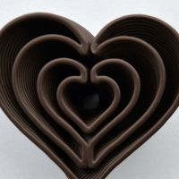 3D Chocolate Print - Heart in Heart, Top