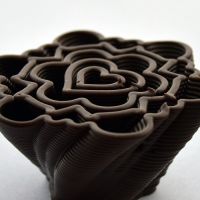3D Chocolate Print - Geometric Heart Hurricane, Side
