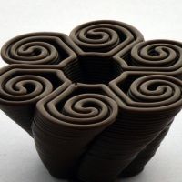 3D Chocolate Print - Swirling Hurricane, Side