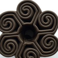 3D Chocolate Print - Swirling Hurricane, Top