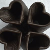 3D Chocolate Print - Four Heart Loft Top