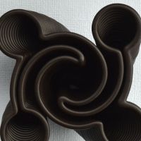 3D Chocolate Print - Yin Yang Hurricane Top