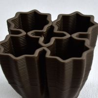 3D Chocolate Print - Four Starburst Side