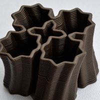 3D Chocolate Print - Four Starburst Spiral Side