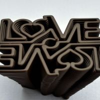 3D Chocolate Print - Love Mirror Front