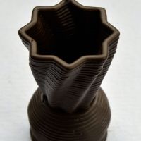 3D Chocolate Print - Bulb Vase Front